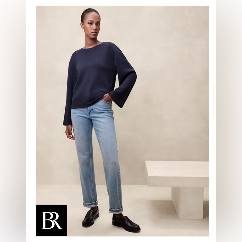 Banana Republic Soft Touch Scuba Drop-Shoulder Top